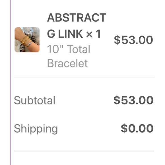 HRH COLLECTION “ABSTRACT G LINK” GOLD TONED BRACELET - Picture 2 of 2